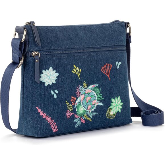 Crossbody Purse Women's Canvas Small Adjustable Zipper Travel Handbag - Picture 2 of 6